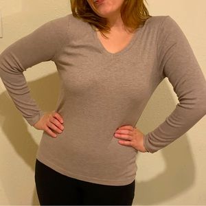 Everyday Longsleeve Light Brown Top by Sonoma (size Medium) - Super comfy!